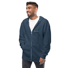 Load image into Gallery viewer, Unisex fleece zip up hoodie
