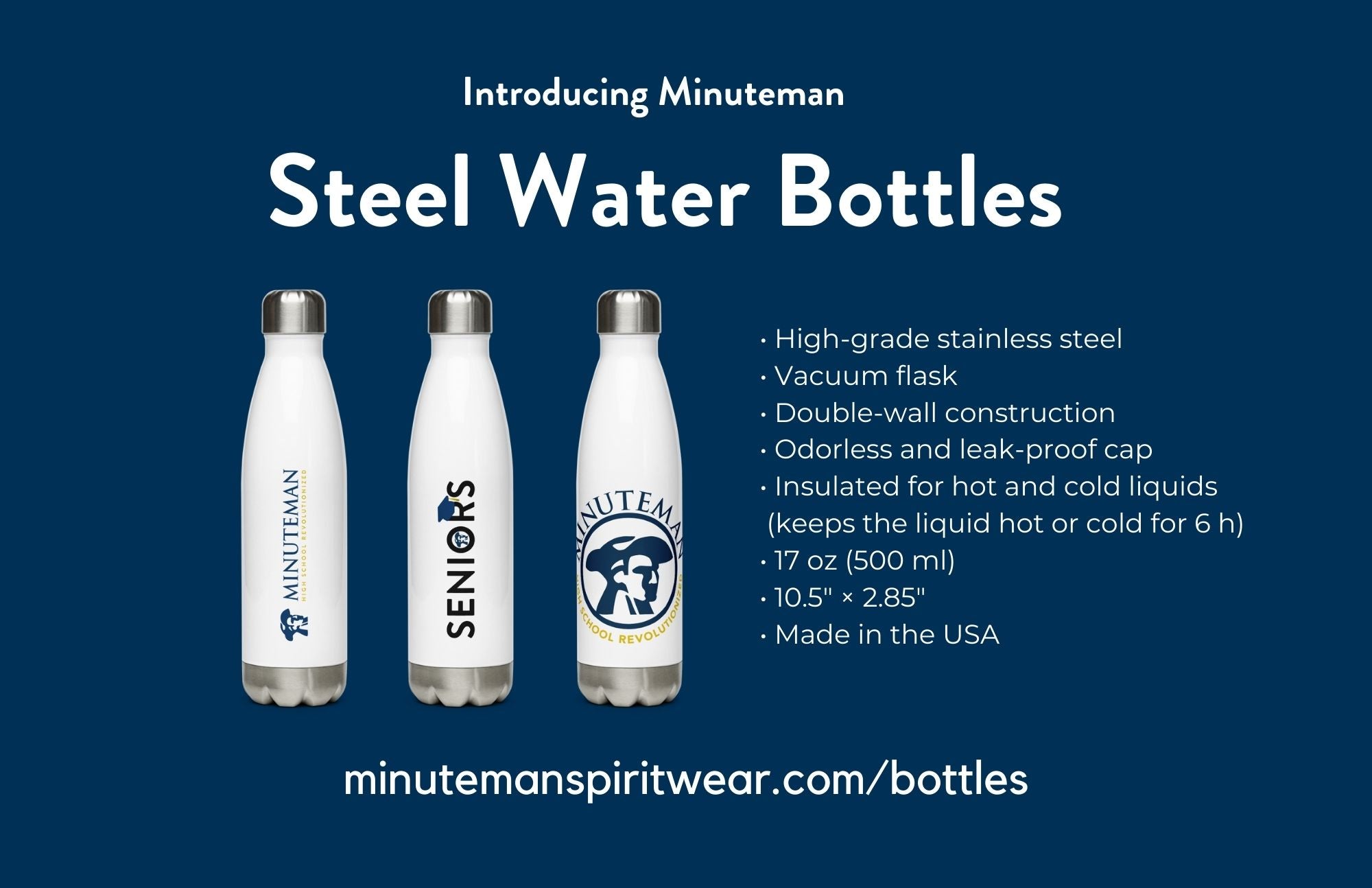 Minuteman steel water bottles make a fantastic gift!