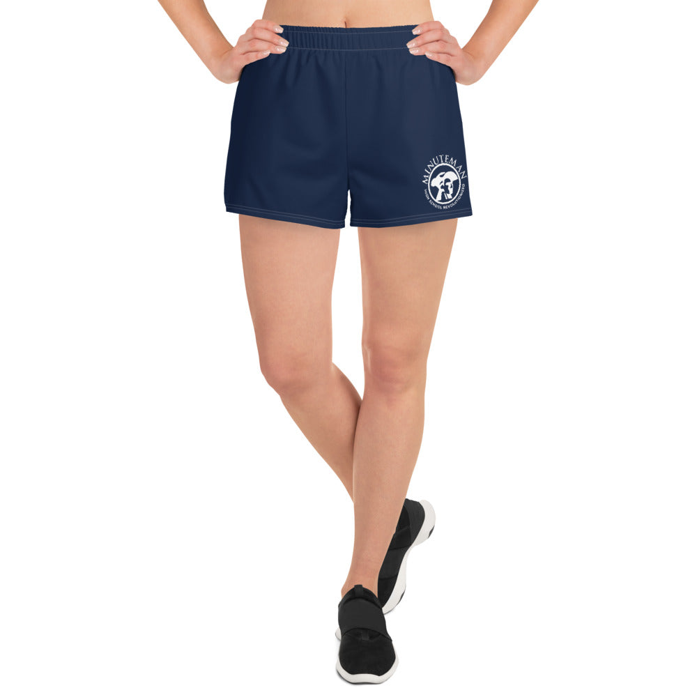 Minuteman Women's Athletic Short Shorts - Round Logo