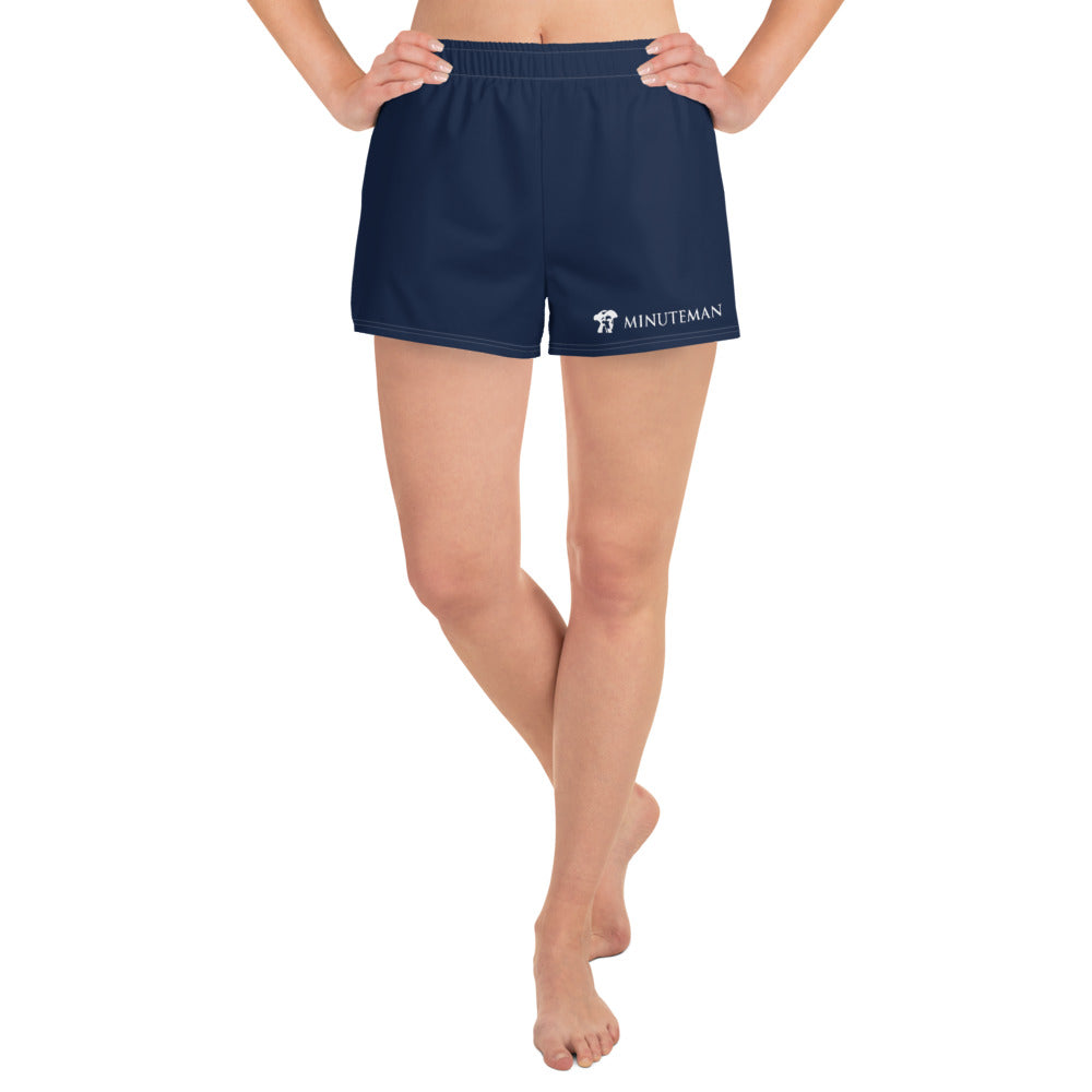 Minuteman Women's Athletic Short Shorts - Flat Logo