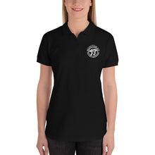 Load image into Gallery viewer, Minuteman Women&#39;s Embroidered Black Polo Shirt - Full Logo
