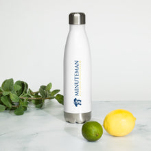 Load image into Gallery viewer, Minuteman Stainless Steel Water Bottle - Flat Logo
